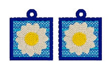 Mylar Sparkle Flower Freestanding Lace Earrings/Charms