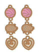 Pan Dulce Dangles FSL Boucles d’oreilles SET- Boucles d’oreilles en dentelle autoportantes dans le cerceau