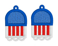 Boucles d’oreilles Patriotic FSL - Boucles d’oreilles en dentelle autoportantes In the Hoop