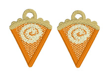 Pie Slice Shaped FSL Earrings - In the Hoop Freestanding Lace Earrings for Machine Embroidery