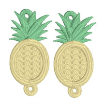 Pineapple Dangles FSL Boucles d’oreilles SET- Boucles d’oreilles en dentelle autoportantes dans le cerceau