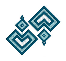 FSL Pixel Heart Earrings-  In the Hoop Freestanding Lace Earrings