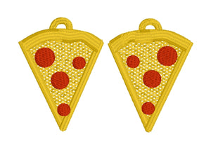 Pizza Earrings SET- In the Hoop Freestanding Lace Earrings