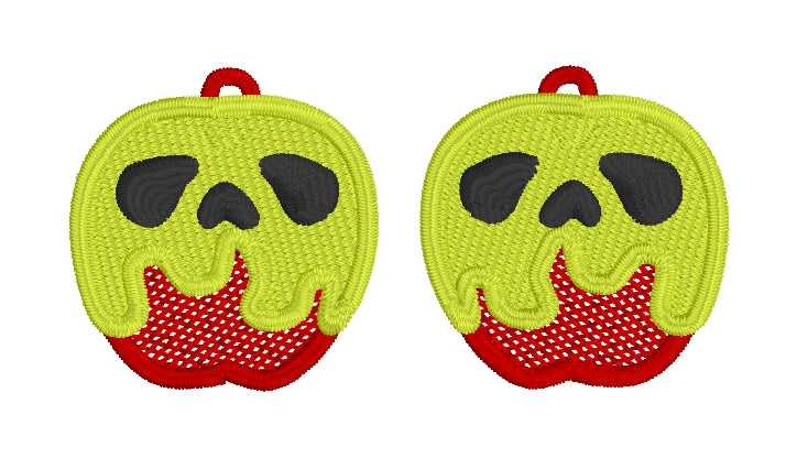 Poison Apple FSL Earrings- In the Hoop Freestanding Lace Earrings