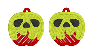 Poison Apple FSL Earrings- In the Hoop Freestanding Lace Earrings