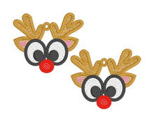 Reindeer Giblets FSL Earrings - In the Hoop Freestanding Lace Earrings