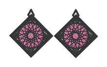 Rose Window Crochet Earrings - In the Hoop Freestanding Lace Earrings