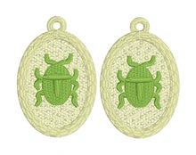 Scarab FSL Earrings - In the Hoop Freestanding Lace Earrings