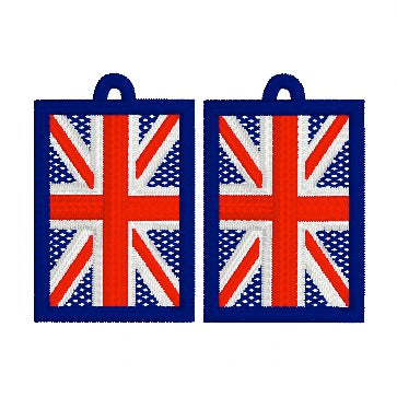 Boucles d’oreilles Tiny American Flag FSL - Boucles d’oreilles en dentelle autoportantes In the Hoop