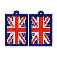 Tiny UK Flag FSL Earrings - In the Hoop Freestanding Lace Earrings