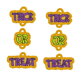 Trick or Treat Dangle FSL Earrings - In the Hoop Freestanding Lace Earrings