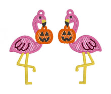 Trick or Treat Flamingo FSL Earrings - In the Hoop Freestanding Lace Earrings