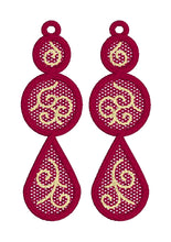 Triple Dipper FSL Earrings - In the Hoop Freestanding Lace Earrings