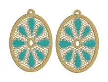 Turquoise Gems FSL Earrings SET- In the Hoop Freestanding Lace Earrings