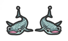 Whale Shark FSL Earrings - In the Hoop Freestanding Lace Earrings