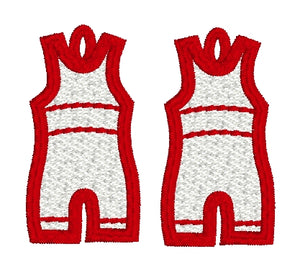 Wrestling Singlet Freestanding Lace Earrings In the Hoop Freestanding Lace Earrings