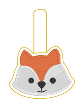 Fox Face snap tab In the Hoop embroidery design