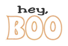 Hey Boo Raw Edge Applique Designs - TWO SIZES 5x7 6x10