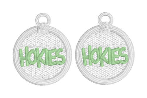 Hokies FSL Earrings - In the Hoop Freestanding Lace Earrings