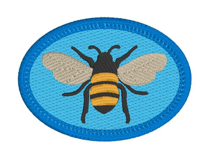 Diseño de bordado de parche de abeja