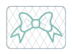 Pretty Bow Applique Mug Rug
