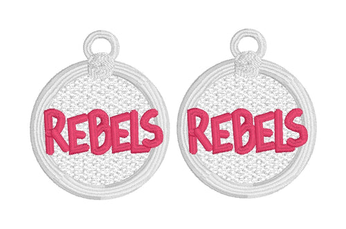 Rebels FSL Earrings - In the Hoop Freestanding Lace Earrings