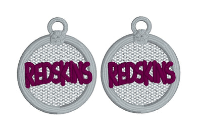 REDSKINS FSL Earrings - In the Hoop Freestanding Lace Earrings