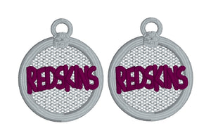 REDSKINS FSL Earrings - In the Hoop Freestanding Lace Earrings