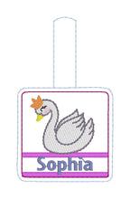 Étiquette de sac à languette à pression Swan pour cerceaux 4x4