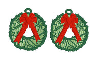 Wreath FSL Earrings- In the Hoop Freestanding Lace Earrings