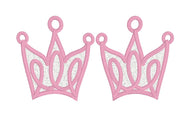 Boucles d’oreilles Santa Face FSL - Boucles d’oreilles en dentelle autoportantes In the Hoop