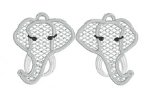 Majestic Elephant FSL Earrings- In the Hoop Freestanding Lace Earrings