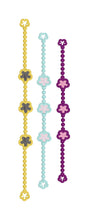 FSL Triple Flower Strings Bracelet Length - In the Hoop Freestanding Lace Bracelet in Three Sizes