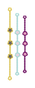 FSL Triple Flower Strings Bracelet Length - In the Hoop Freestanding Lace Bracelet in Three Sizes