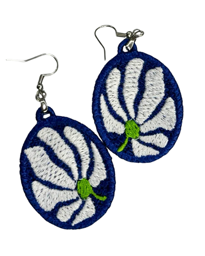 Flower Flutter Pops FSL Earrings - Abstract Floral In the Hoop Freestanding Lace Earrings