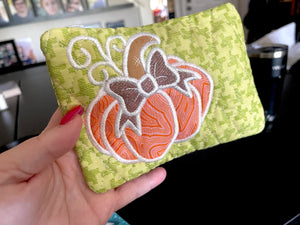 Pretty Pumpkin Applique Mug Rug