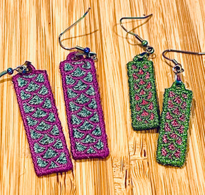 Mermaid/Dragon Scales Earrings- In the Hoop Freestanding Lace Earrings