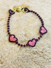 FSL Triple Heart Strings Bracelet Length - In the Hoop Freestanding Lace Bracelet in Three Sizes