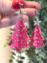 3D Christmas Tree FSL Earrings - In the Hoop Freestanding Lace Earrings