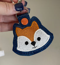 Fox Face snap tab In the Hoop embroidery design