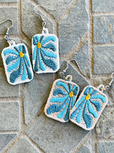 Jellyflower1 FSL Earrings - Abstract Floral In the Hoop Freestanding Lace Earrings
