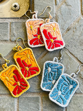 Jellyflower4 FSL Earrings - Abstract Floral In the Hoop Freestanding Lace Earrings