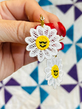 Happy Daisy FSL Earrings - In the Hoop Freestanding Lace Earrings