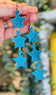 Triple Star Dangles FSL Earrings SET- In the Hoop Freestanding Lace Earrings