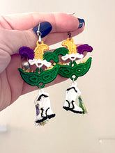 Mardi Gras Dangles FSL Earrings SET- In the Hoop Freestanding Lace Earrings