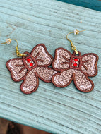 Boucles d’oreilles Santa Face FSL - Boucles d’oreilles en dentelle autoportantes In the Hoop