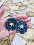 Boucles d’oreilles Poppy Moon FSL - Boucles d’oreilles en dentelle autoportantes In the Hoop