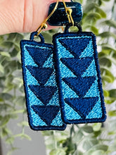 Flying Geese Quilt Block Dangle Boucles d’oreilles SET- Dans le cerceau Boucles d’oreilles en dentelle autoportantes