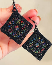 Rose Window Crochet Earrings - In the Hoop Freestanding Lace Earrings