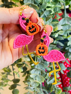 Boucles d’oreilles Flamingo FSL - Boucles d’oreilles en dentelle autoportantes In the Hoop